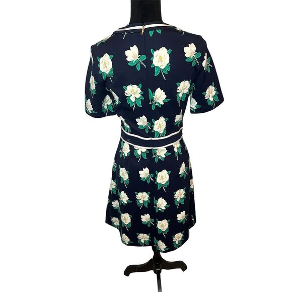 Draper James Women's S Blue Magnolia Print Knee Length Dress Casual - Picture 4 of 7